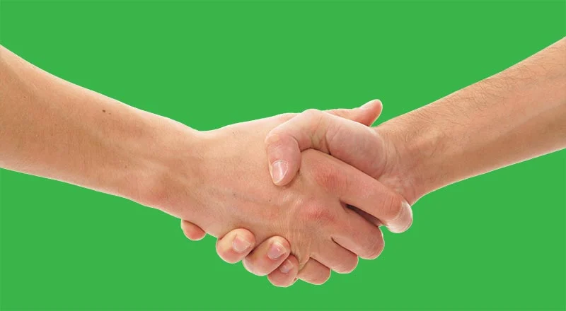 Shaking hands
