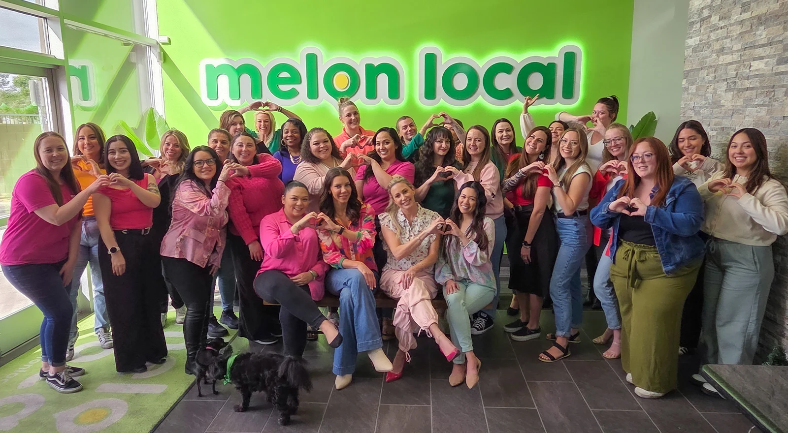 The women of Melon Local pose for International Women's Day and Women's History Month.