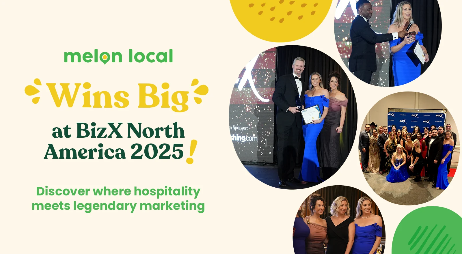 Melon Local wins Best Service-Based Business Over 10 Employees award at BizX North America.